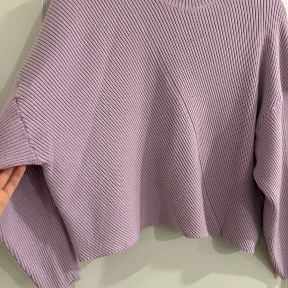 Maeve The Meredith Mock-neck Sweater-Lavender - Picture 9 of 11